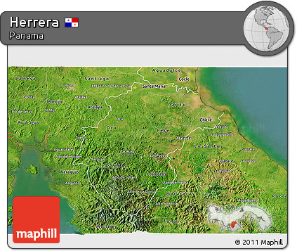 Satellite 3D Map of Herrera