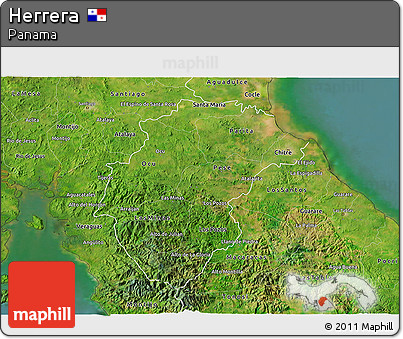 Satellite 3D Map of Herrera