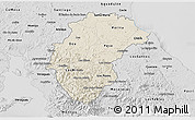 Shaded Relief 3D Map of Herrera, desaturated