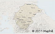 Shaded Relief 3D Map of Herrera, lighten