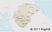 Shaded Relief 3D Map of Herrera, single color outside