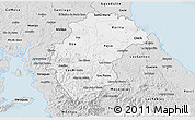 Silver Style 3D Map of Herrera