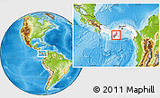 Physical Location Map of Chitre, highlighted country, highlighted parent region