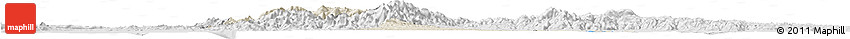 Shaded Relief Horizon Map of Herrera, lighten, desaturated