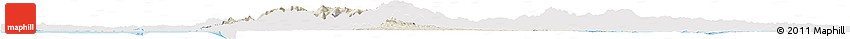 Shaded Relief Horizon Map of Herrera, single color outside
