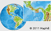 Physical Location Map of Herrera