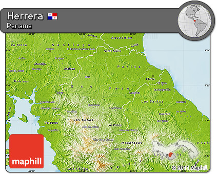 Physical Map of Herrera