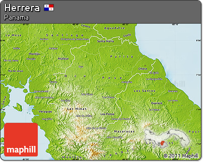 Physical Map of Herrera