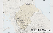 Shaded Relief Map of Herrera, lighten