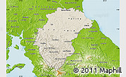 Shaded Relief Map of Herrera, physical outside