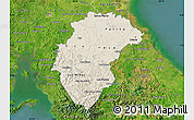 Shaded Relief Map of Herrera, satellite outside