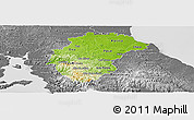 Physical Panoramic Map of Herrera, desaturated