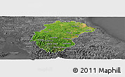 Satellite Panoramic Map of Herrera, desaturated
