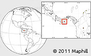 Blank Location Map of Parita, highlighted country, within the entire country