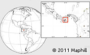 Blank Location Map of Parita, highlighted country, highlighted parent region