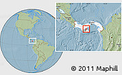 Savanna Style Location Map of Parita, highlighted country, highlighted parent region, within the entire country, hill shading