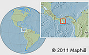 Savanna Style Location Map of Parita, highlighted parent region, within the entire country, hill shading
