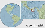 Savanna Style Location Map of Parita, highlighted parent region, hill shading