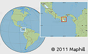 Savanna Style Location Map of Parita, highlighted parent region