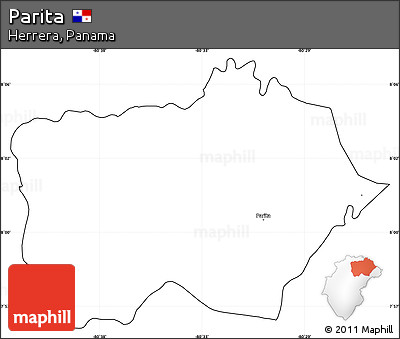 Blank Simple Map of Parita, cropped outside
