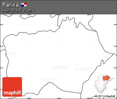 Blank Simple Map of Parita, no labels