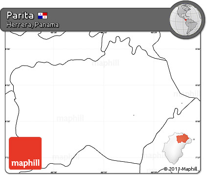 Blank Simple Map of Parita, no labels