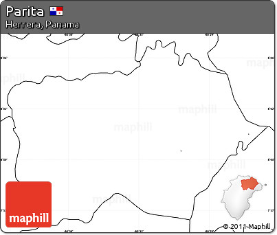 Blank Simple Map of Parita, no labels