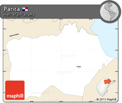 Classic Style Simple Map of Parita