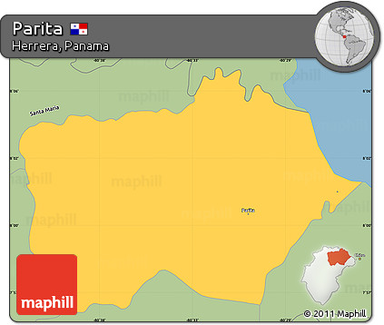 Savanna Style Simple Map of Parita