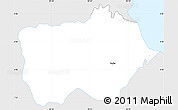 Silver Style Simple Map of Parita, single color outside