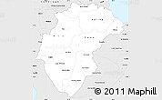 Silver Style Simple Map of Herrera