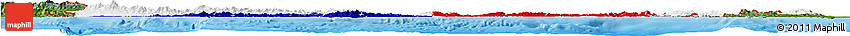 Flag Horizon Map of Panama, satellite outside, bathymetry sea, flag centered