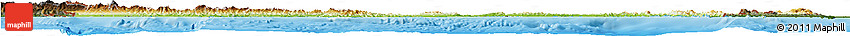 Physical Horizon Map of Panama, darken, land only