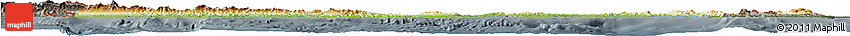 Physical Horizon Map of Panama, darken, semi-desaturated