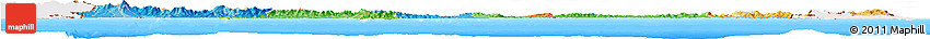 Political Horizon Map of Panama, single color outside, bathymetry sea
