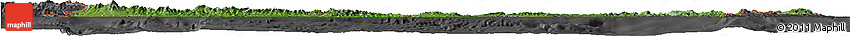 Satellite Horizon Map of Panama, darken, desaturated