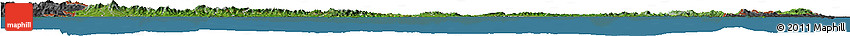 Satellite Horizon Map of Panama, darken, desaturated, land only
