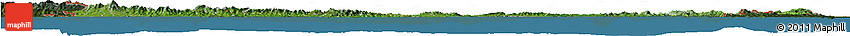 Satellite Horizon Map of Panama, darken, land only
