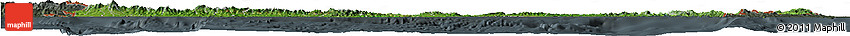 Satellite Horizon Map of Panama, darken, semi-desaturated