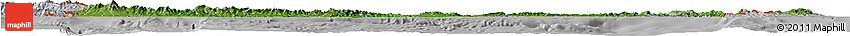 Satellite Horizon Map of Panama, lighten, desaturated
