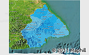 Political Shades 3D Map of Los Santos, satellite outside