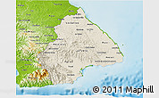 Shaded Relief 3D Map of Los Santos, physical outside