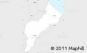 Silver Style Simple Map of Guarare