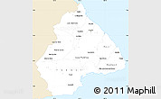 Classic Style Simple Map of Los Santos, single color outside