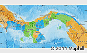 Political Map of Panama, political shades outside