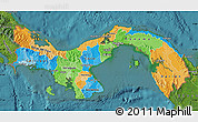 Political Map of Panama, satellite outside