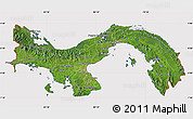 Satellite Map of Panama, cropped outside