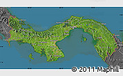 Satellite Map of Panama, desaturated, land only