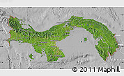 Satellite Map of Panama, lighten, desaturated