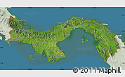 Satellite Map of Panama, lighten, land only